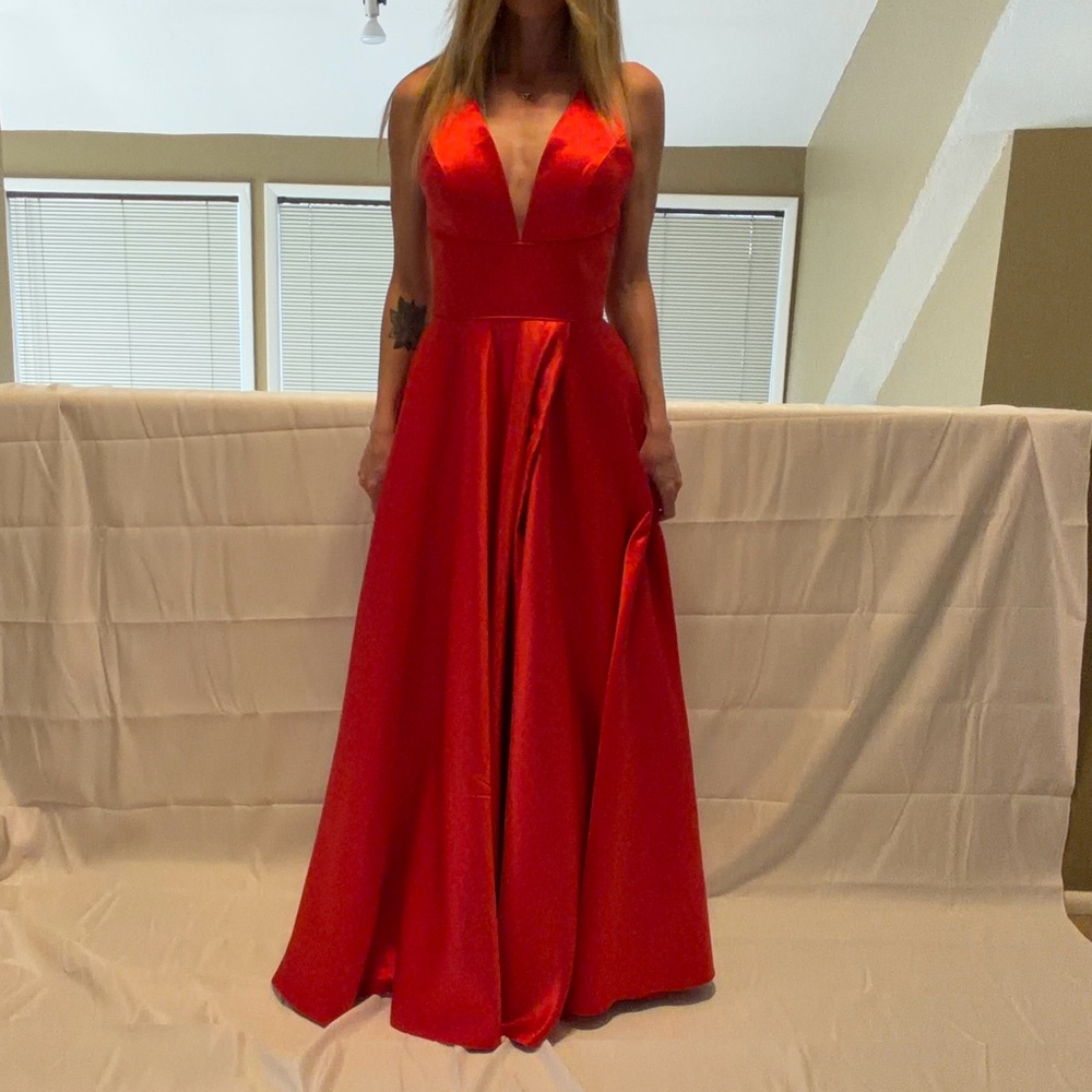 Milano Vibrant Red Prom Dress